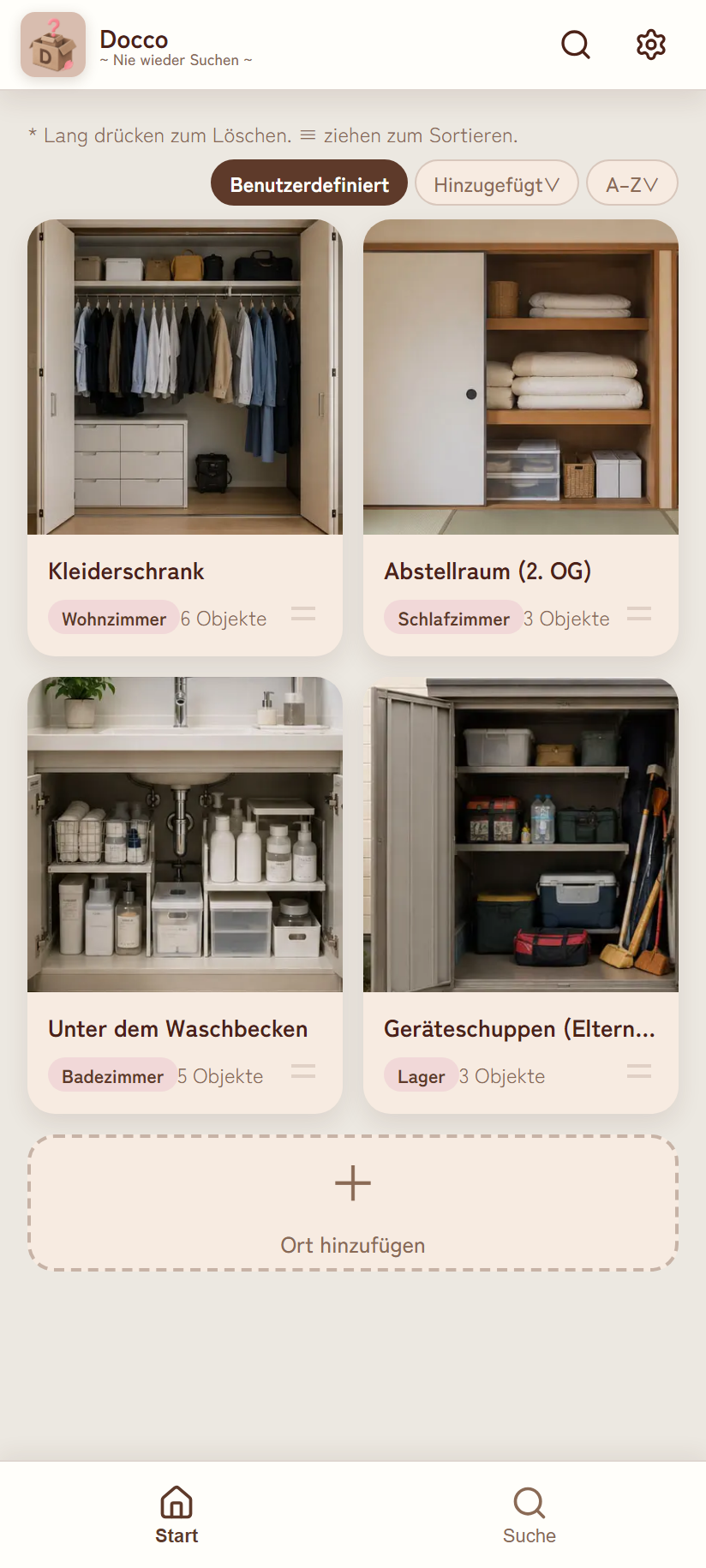 Startbildschirm