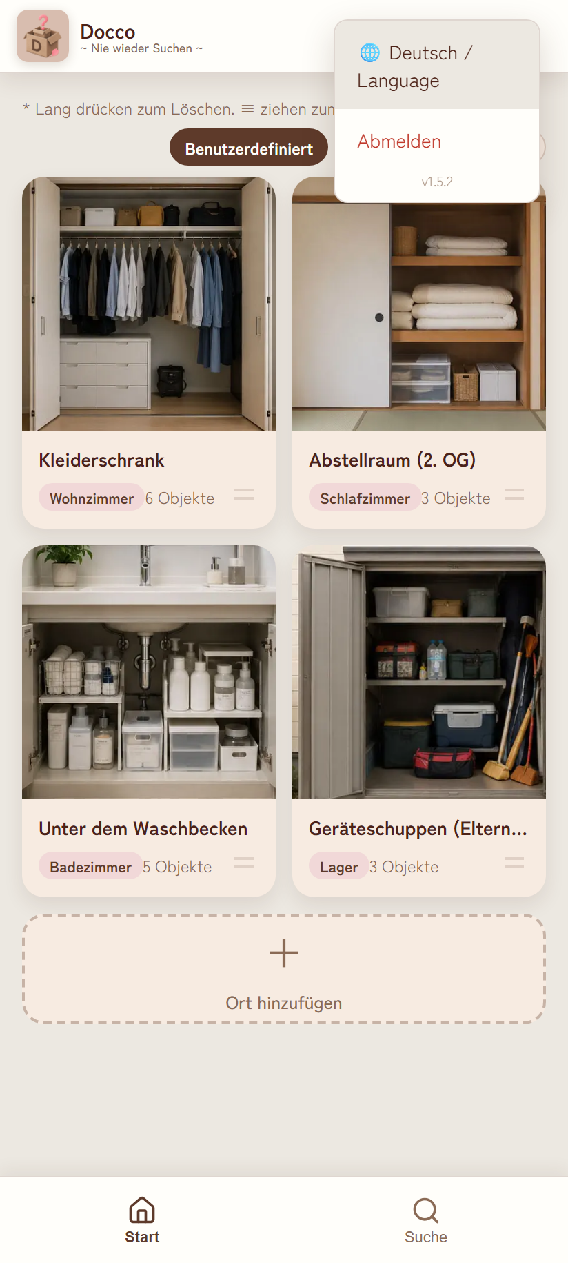 Einstellungsmenü