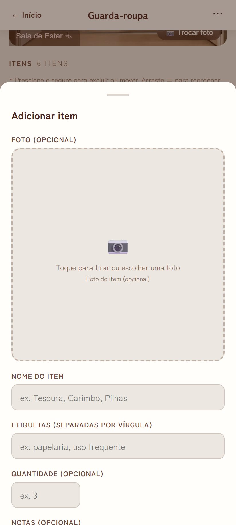 Deslizando um modal para baixo para fechá-lo